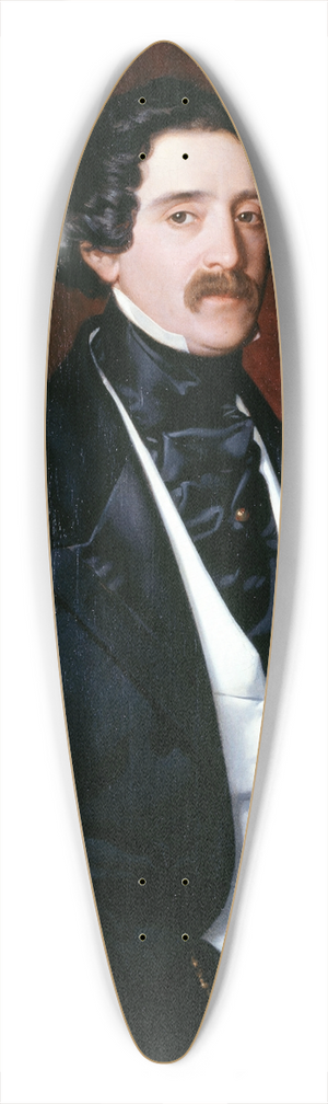 Victor-Louis Mottez - Portrait dEdouard Caillard 39.3 inch art pintail longboard deck