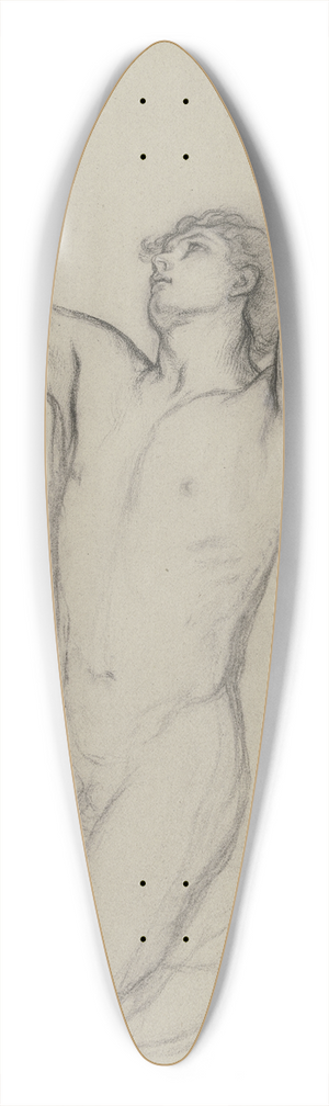 Victor Mller - Daniel als kniender mnnlicher Akt 39.3 inch art pintail longboard deck