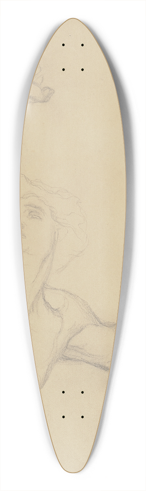 Victor Mller - Einer der Richard III. heimsuchenden Geister, mit erhobenem rechten Arm, mit der Linken rckwrts weisend 39.3 inch art pintail longboard deck
