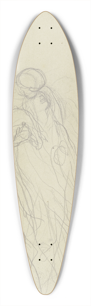 Victor Mller - Eine zusammensinkende junge Frau, von einer hinter ihr stehenden Gestalt gesttzt 39.3 inch art pintail longboard deck