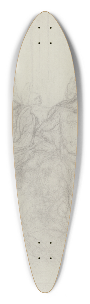 Victor Mller - Ein Krieger in antiker Gewandung hindert eine klagende Frau daran, sich einer an einer Sule hingestreckten Gestalt zu nhern 39.3 inch art pintail longboard deck