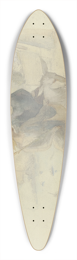 Victor Mller - Junger Knig, die auf einem Esel reitende Knigin durch eine Landschaft fhrend 39.3 inch art pintail longboard deck