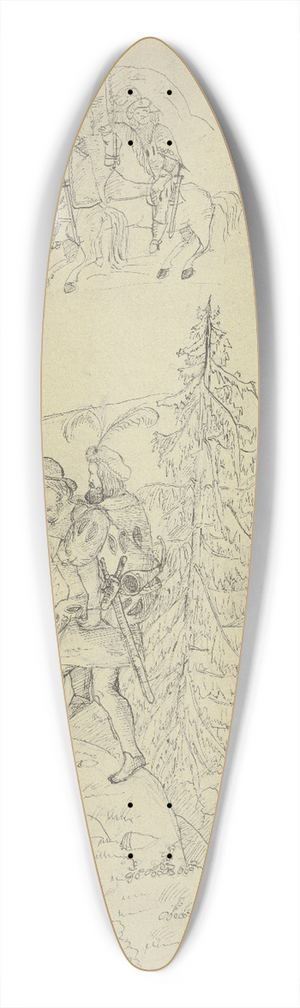 Victor Mller - Knight scene 39.3 inch art pintail longboard deck