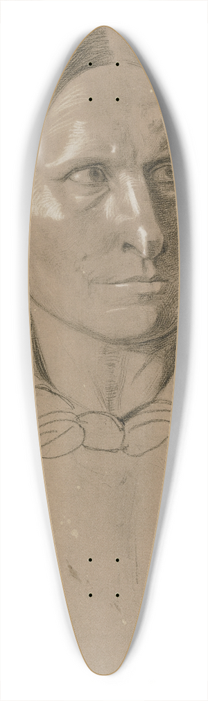 Victor Mller - Kopf einer Frau in Vorderansicht, den Blick nach rechts gerichtet 39.3 inch art pintail longboard deck