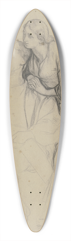 Victor Mller - Sitzender Hartmut, an dessen Schulter sich eine Frau lehnt, aus dem Ritter Hartmut von Kronberg bei dem Reformator Oecolampadius in Basel 39.3 inch art pintail longboard deck
