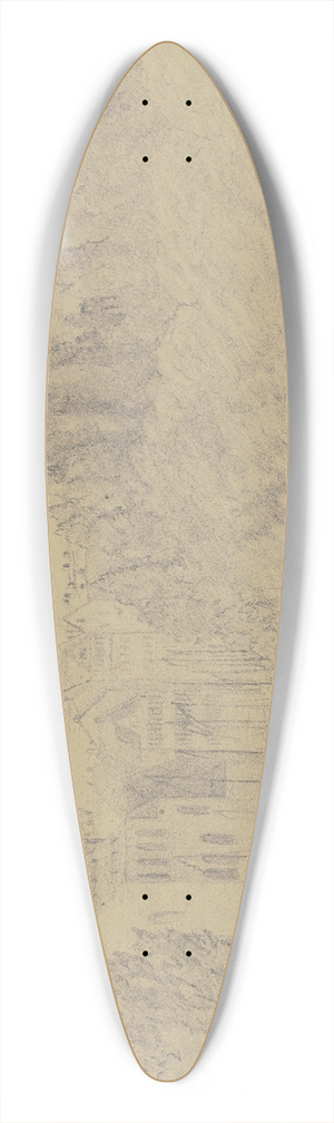Victor Mller - Stadt an einem Fluss, im Mittelgrund Angler 39.3 inch art pintail longboard deck