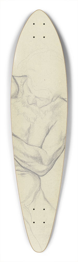 Victor Mller - Stehender mnnlicher Akt, einen imaginierten Gegenstand haltend 39.3 inch art pintail longboard deck