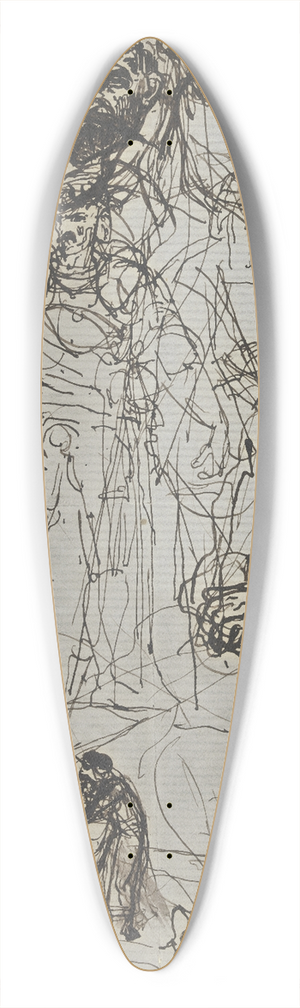 Victor Mller - Verschiedene Figuren in historischer Tracht 39.3 inch art pintail longboard deck