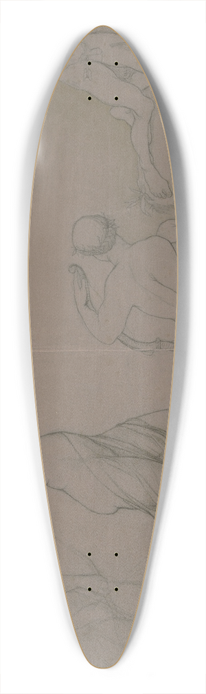 Victor Mller - Vier weibliche nackte Bogenschtzen schieen auf einen an einem Baum gebundenen Mann 39.3 inch art pintail longboard deck