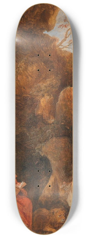 David Teniers The Younger - A landscape with Saint Jerome outside a grotto 8.25 inch art skate deck David Teniers The Younger - A landscape with Saint Jerome outside a grotto 8.25 inch art skate deck