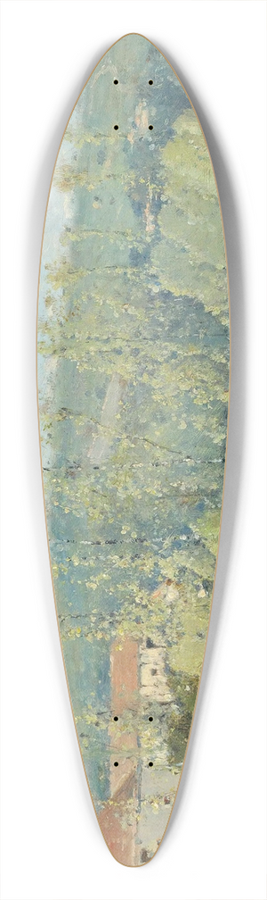 Victor Viollet-le-duc - A Punt On The River 39.3 inch art pintail longboard deck