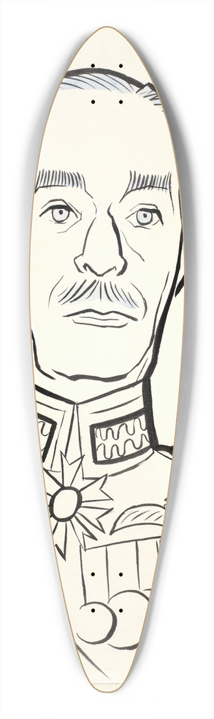 Victor Weisz - Air Chief Marshal Sir Cyril Newall 39.3 inch art pintail longboard deck Victor Weisz - Air Chief Marshal Sir Cyril Newall 39.3 inch art pintail longboard deck