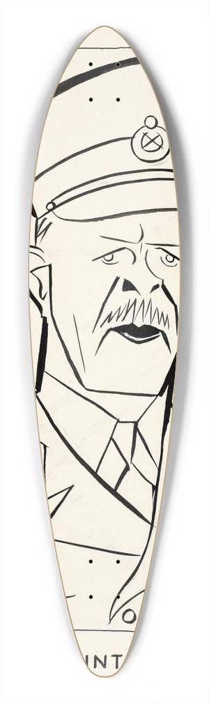 Victor Weisz - Field Marshal Viscount Gort 39.3 inch art pintail longboard deck Victor Weisz - Field Marshal Viscount Gort 39.3 inch art pintail longboard deck