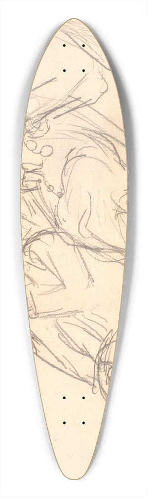 Viggo Johansen - Figurskitse Tre siddende mnd- Fr Henningsen, Aarsleff og P Johansen 39.3 inch art pintail longboard deck