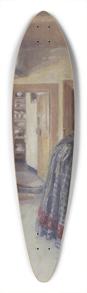 Viggo Johansen - Kitchen, with the artists Wife 39.3 inch art pintail longboard deck