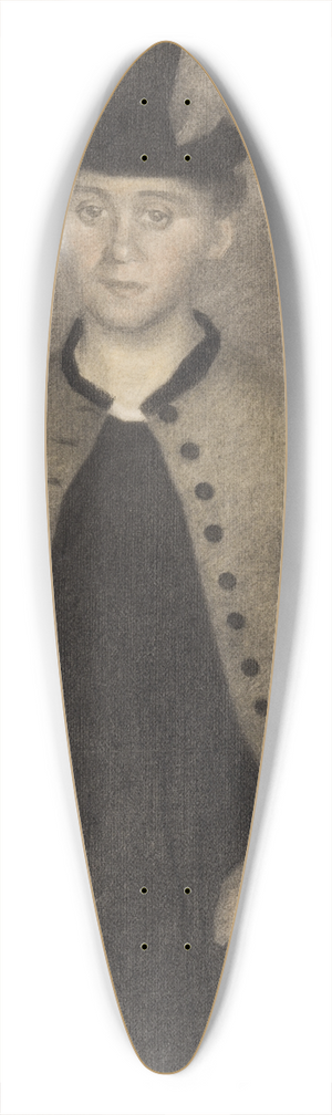 Vilhelm Hammershi - Ida Ilsted, the Artists Wife 39.3 inch art pintail longboard deck