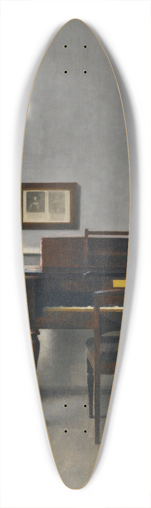 Vilhelm Hammershi - Ida In An Interior With Piano 39.3 inch art pintail longboard deck