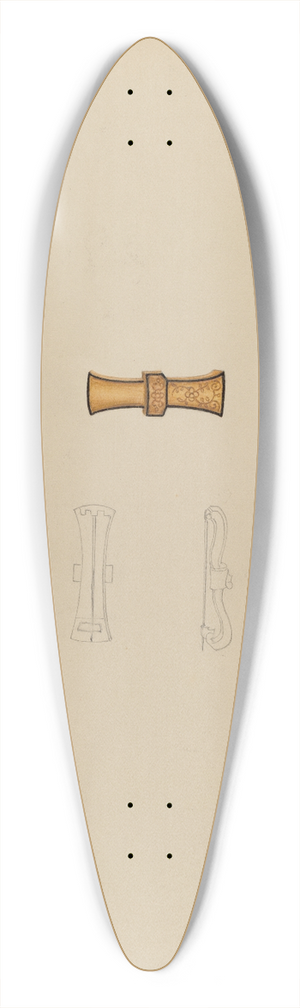 Vincent Burzy - Pin 39.3 inch art pintail longboard deck