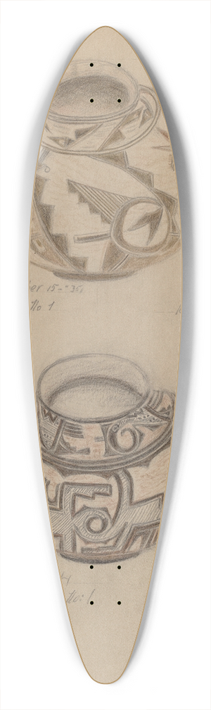 Vincent Burzy - Vessel 39.3 inch art pintail longboard deck