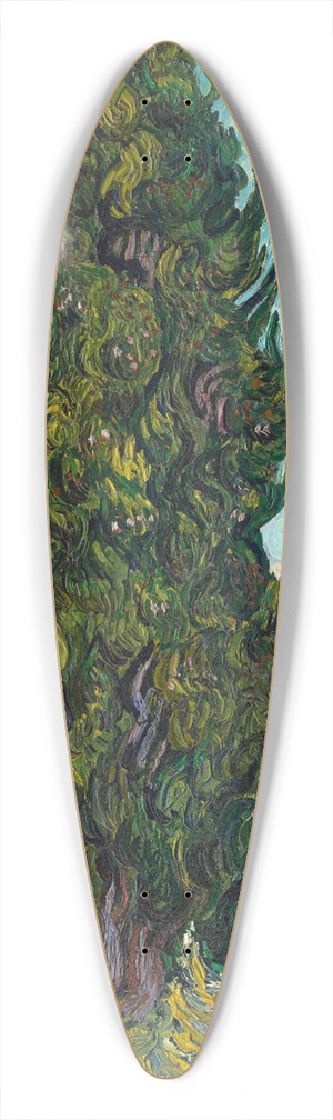 Vincent van Gogh - Cypresses 39.3 inch art pintail longboard deck