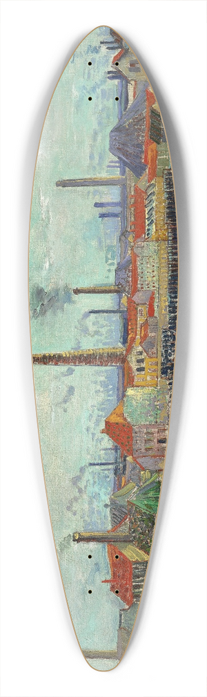 Vincent van Gogh - Factories at Clichy 39.3 inch art pintail longboard deck