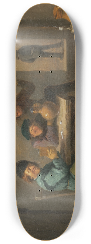 David Teniers The Younger - Peasants in a Tavern 8.25 inch art skate deck