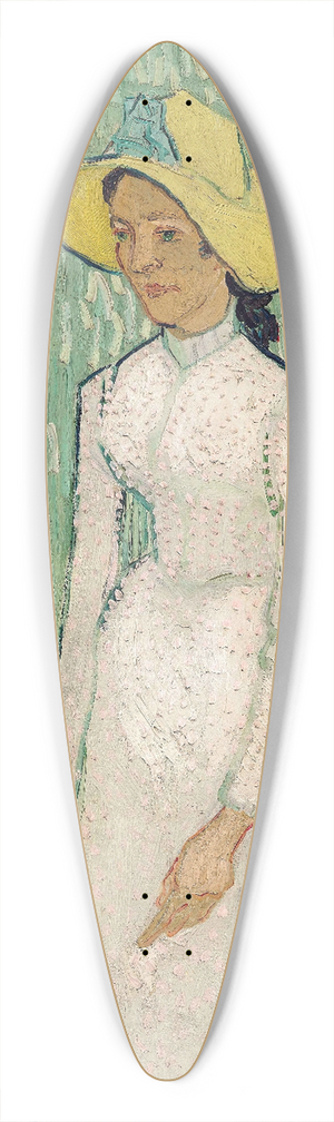 Vincent van Gogh - Girl in White 39.3 inch art pintail longboard deck