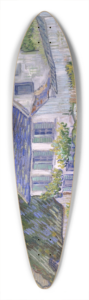 Vincent van Gogh - Houses at Auvers 39.3 inch art pintail longboard deck