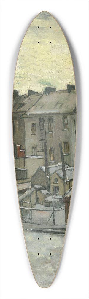 Vincent van Gogh - Houses seen from the back 39.3 inch art pintail longboard deck