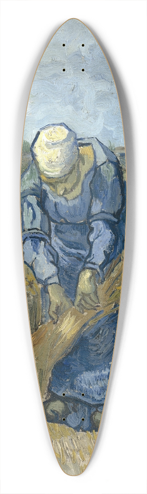 Vincent van Gogh - Peasant Woman Binding Sheaves (After Millet) 39.3 inch art pintail longboard deck