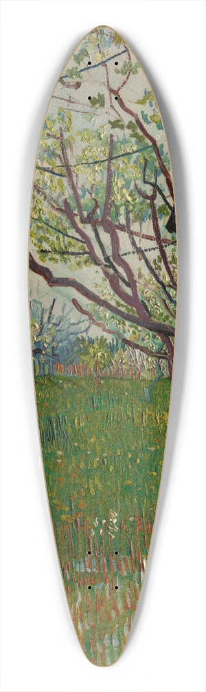 Vincent van Gogh - The Flowering Orchard 39.3 inch art pintail longboard deck