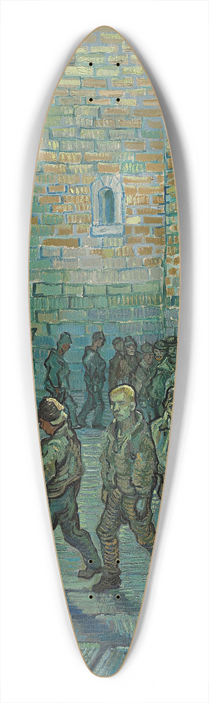 Vincent van Gogh - The Prison Courtyard 39.3 inch art pintail longboard deck