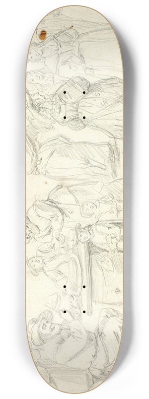 David Teniers The Younger - Study for Country Festival near Antwerp 8.25 inch art skate deck