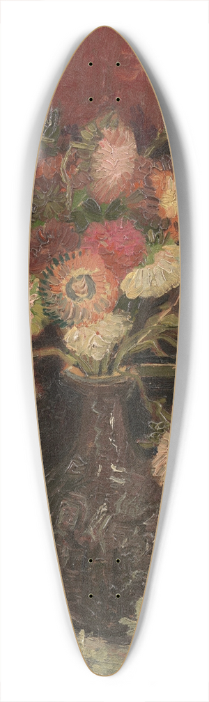 Vincent van Gogh - Vase with Chinese asters and gladioli 39.3 inch art pintail longboard deck