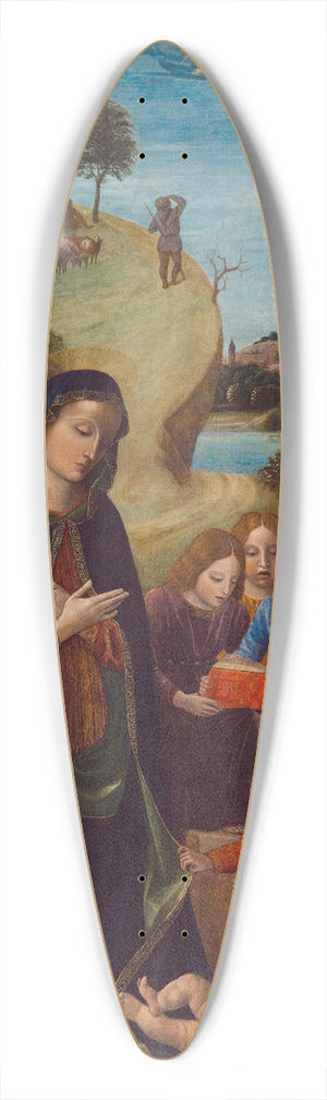 Vincenzo Foppa - Adoration Of The Child With St. Benedict And Angels 39.3 inch art pintail longboard deck