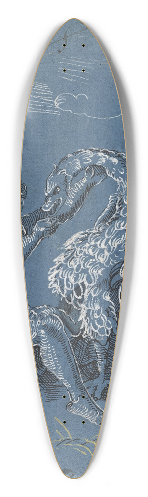 Virgil Solis - Leda and the swan 39.3 inch art pintail longboard deck Virgil Solis - Leda and the swan 39.3 inch art pintail longboard deck
