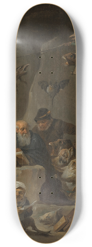 David Teniers The Younger - The Temptation of St Anthony 8.25 inch art skate deck
