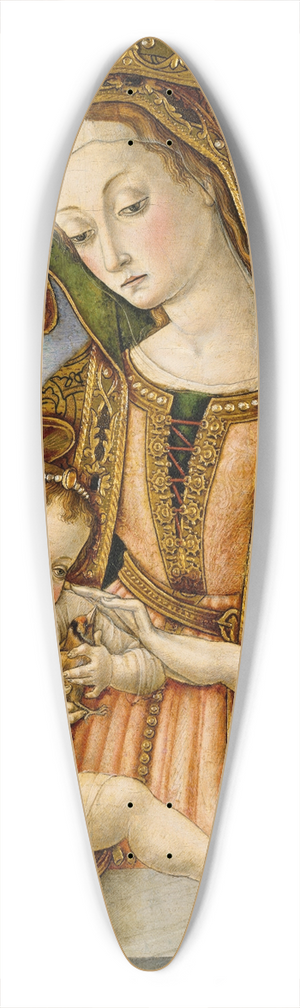 Vittore Crivelli - Madonna and Child with Two Angels 39.3 inch art pintail longboard deck