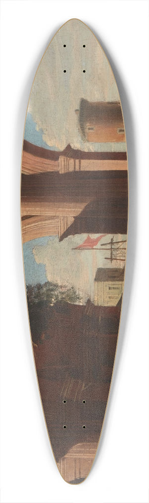 Viviano Codazzi - Doric Arcade, with the Torre di S. Vincenzo 39.3 inch art pintail longboard deck