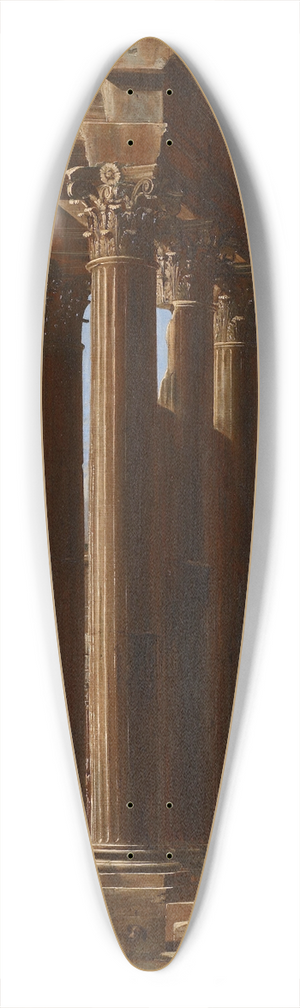 Viviano Codazzi - View in the Roman Forum 39.3 inch art pintail longboard deck
