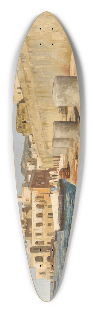 Vladmir Donatovitch Orlovsky - View of the Port at Pozzuoli 39.3 inch art pintail longboard deck