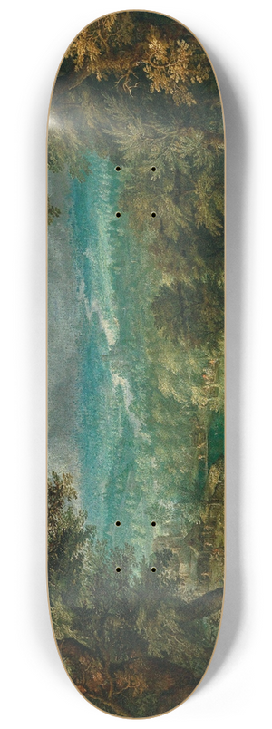 David Vinckboons - An extensive wooded landscape with biblical staffage 8.25 inch art skate deck David Vinckboons - An extensive wooded landscape with biblical staffage 8.25 inch art skate deck