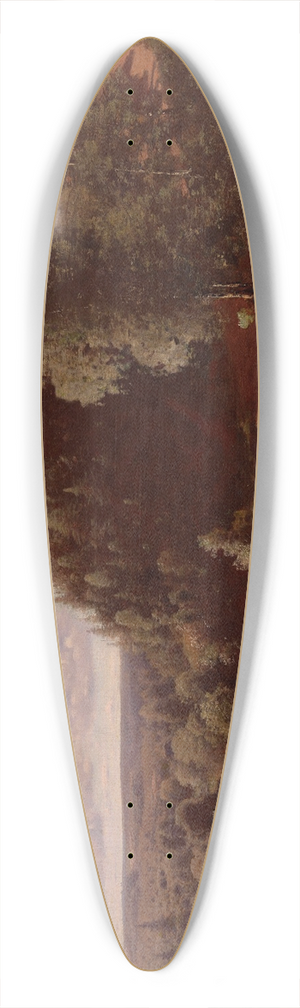 Volodymyr Orlovsky - Mill in the Forest Clearing 39.3 inch art pintail longboard deck