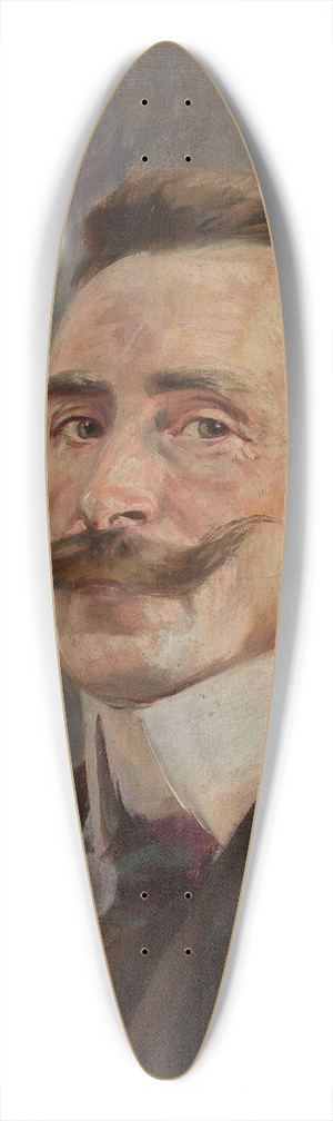 Wacaw Pawliszak - Portrait of a man 39.3 inch art pintail longboard deck