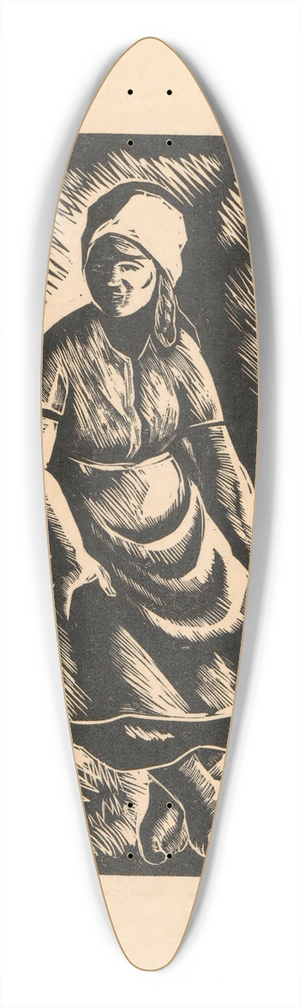 Wacaw Wsowicz - Dziewczyna z koszem 39.3 inch art pintail longboard deck