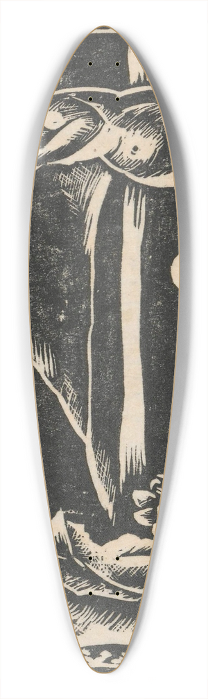 Wacaw Wsowicz - Three nudes 39.3 inch art pintail longboard deck