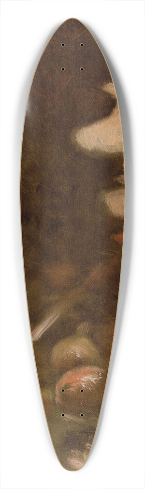 Wadysaw Aleksander Malecki - Oil lamp and fruits 39.3 inch art pintail longboard deck
