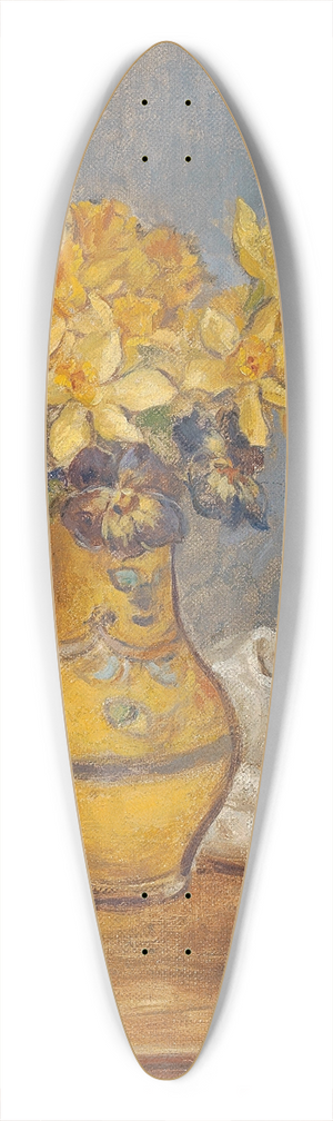 Wadysaw lewiski - Daffodils in a Vase and Lemons 39.3 inch art pintail longboard deck