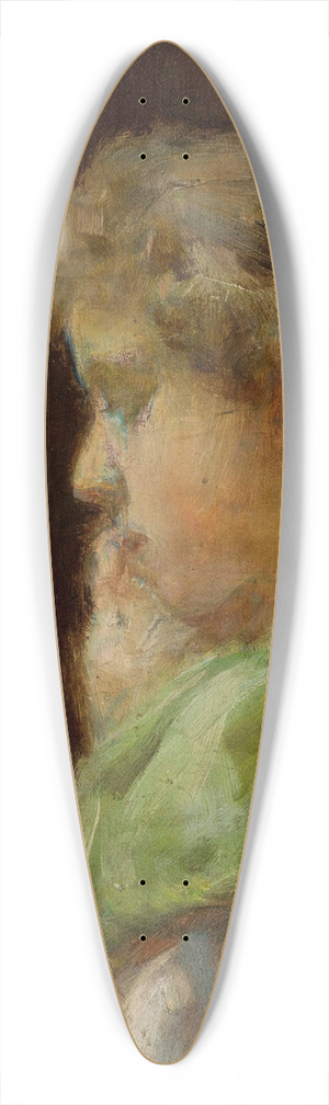Wadysaw lewiski - Portrait of a woman 39.3 inch art pintail longboard deck