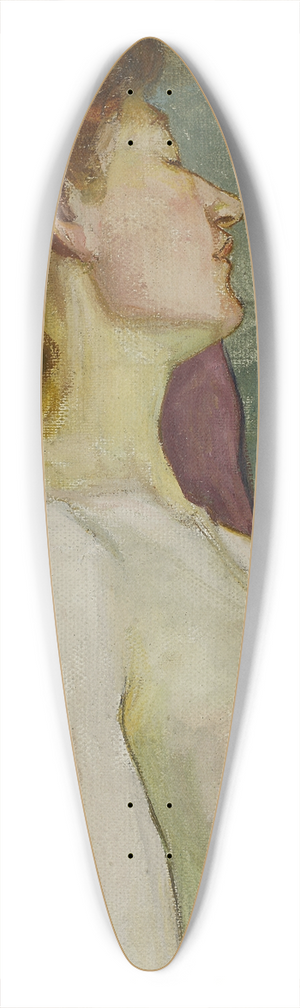 Wadysaw lewiski - Semi-nude of a seated woman 39.3 inch art pintail longboard deck